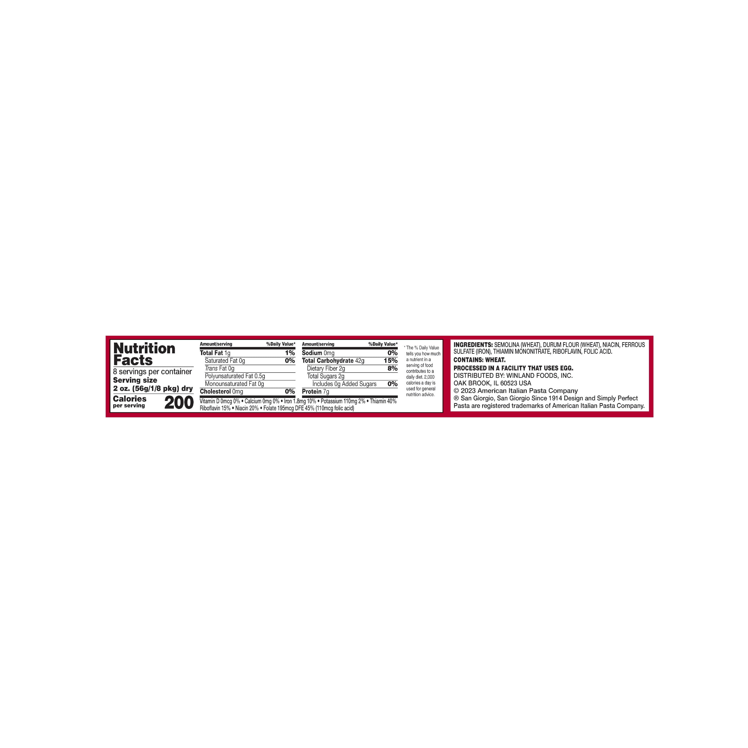 (2 pack) San Giorgio Thin Spaghetti, 16 Oz