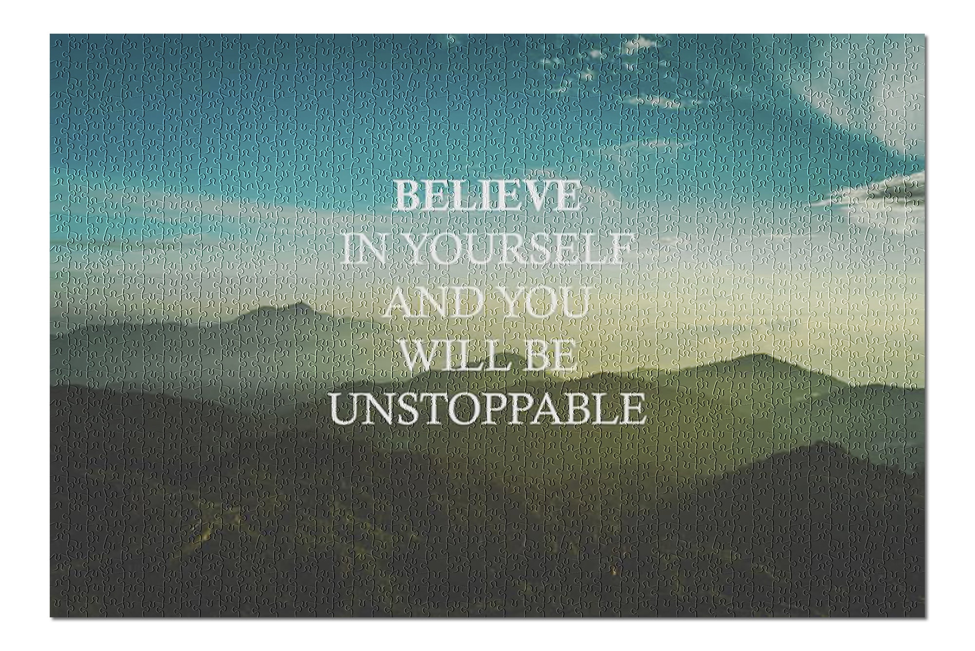 Inspirational Quote with Layered Mountains - Believe In Yourself & You ...