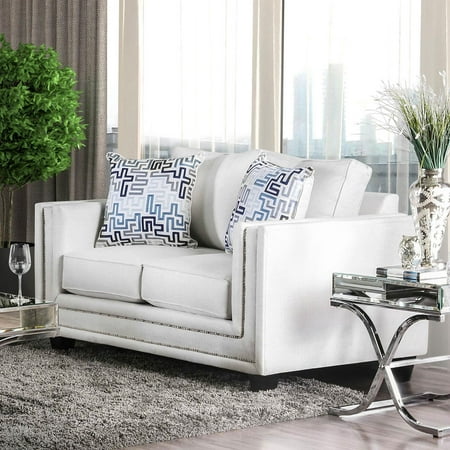 Transitional Fabric Upholstery Loveseat in Beige Ilse by Furniture of America