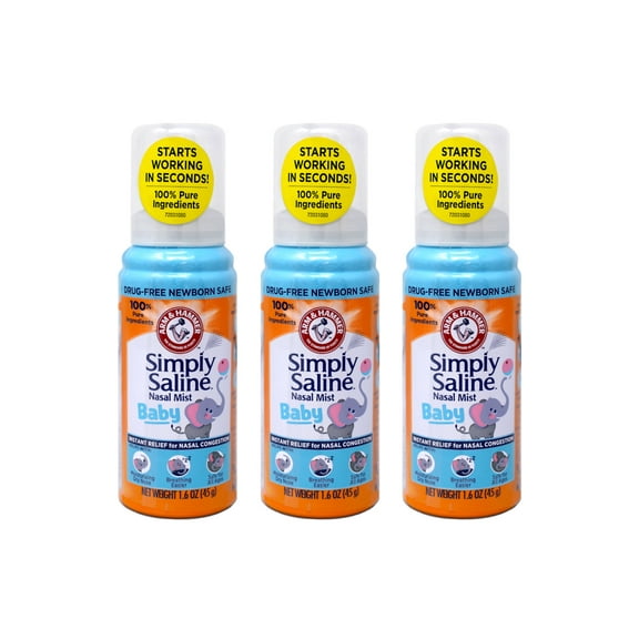 Simply Saline Nasal Mist Baby 1.6 oz (Pack of 3)
