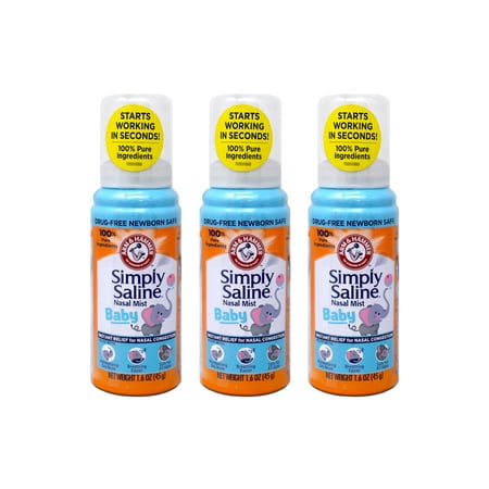 Simply Saline Nasal Mist Baby 1.6 oz (Pack of 3)