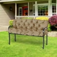 thumbnail image 4 of Resenkos Patio Chair Cushions, Outdoor Chair Pads,59" x 38" Tufted Bench Cushion for Outdoor Furniture, 3-Seater Replacement, Khaki, 4 of 11