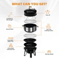 thumbnail image 4 of laraVist 17 Inch Vertical Charcoal Smoker Grill Combo with Porcelain-Enameled Coating, 4 of 8