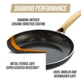 thumbnail image 2 of Blue Diamond Gold Juego de ollas y sartenes de cocina de 10 piezas, apto para inducción, antiadherente de cerámica sin PFAS y PFOA con infusión de diamante, duradero, apto para utensilios de metal, ap, 2 of 5