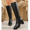 thumbnail image 6 of Women's Knee High Boots - PU Pointed Toe with a Low Chunky Heel for Parties, Evening Events and Special Occasions, 6 of 7