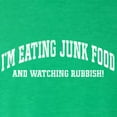 thumbnail image 6 of Wild Bobby Vintage Movie Quote Eating Junk Food And Watching Rubbish Women Tri-Blend Racerback Tank Top, Envy, Large, 6 of 6