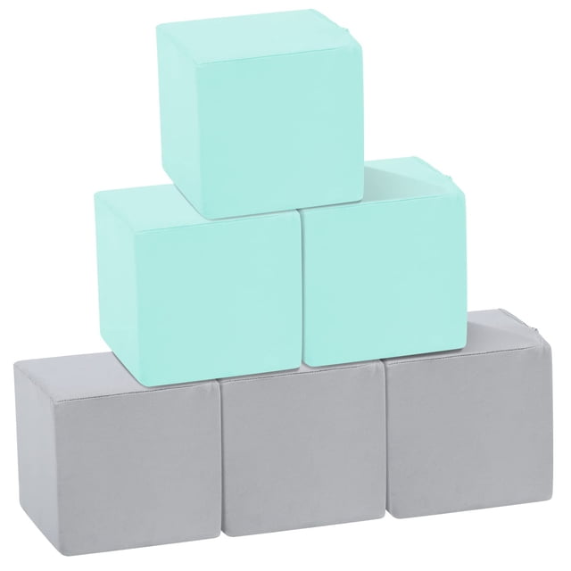 Bloques de construcción de juguete TRENDBOX, 6 unidades, cubos de espuma blanda de 14 cm