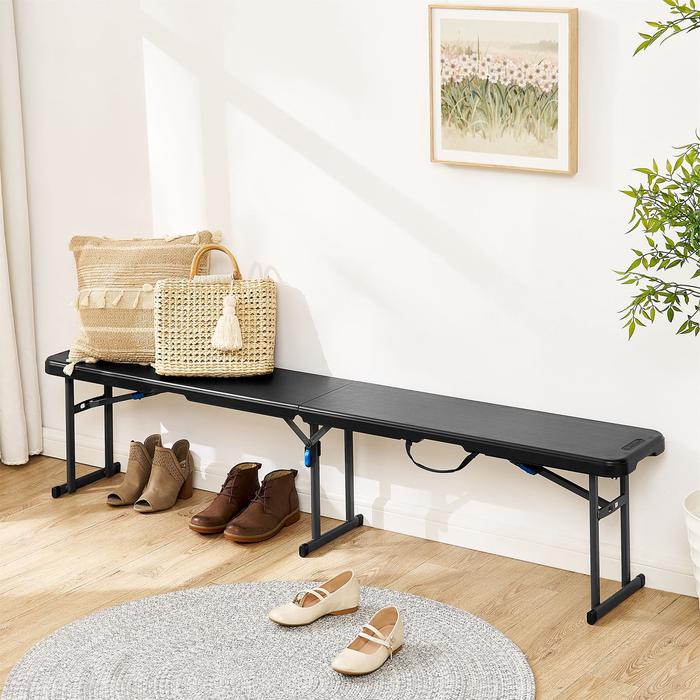 Mainstays 6' Steel Frame with Carrying Handle Fold-in-Half Bench