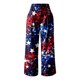 thumbnail image 5 of WILLBEST Pantalones Casuales para Mujer, elegantes Pantalones Largos de Pierna Ancha Elástica de Cintura Alta con Estampado Del Día de La Independencia y Bolsillos para Mayor Comodidad. Extra Grande, 5 of 5