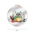 thumbnail image 2 of RONSHIN Owl Embroidery Kit For Beginners, Animal Stamped Pre Printed Embroidery Kits, Starter Needlepoint Kits With Instructions Clothes Hoops Threads Needles, 2 of 8