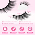 thumbnail image 3 of JIMIRE Half Lashes Natural Look Wispy Cat Eye Accent False Eyelashes Fluffy 3D Effect 12MM Short Strip Lashes Pack 7 Pairs, 3 of 3