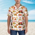 thumbnail image 2 of Haiem Fall Farm Pumpkin Printed Hawaiian Shirt for Men - Men’s Casual Beach Summer Shirts - Stretch Fabric with Modern Fit-Large, 2 of 7