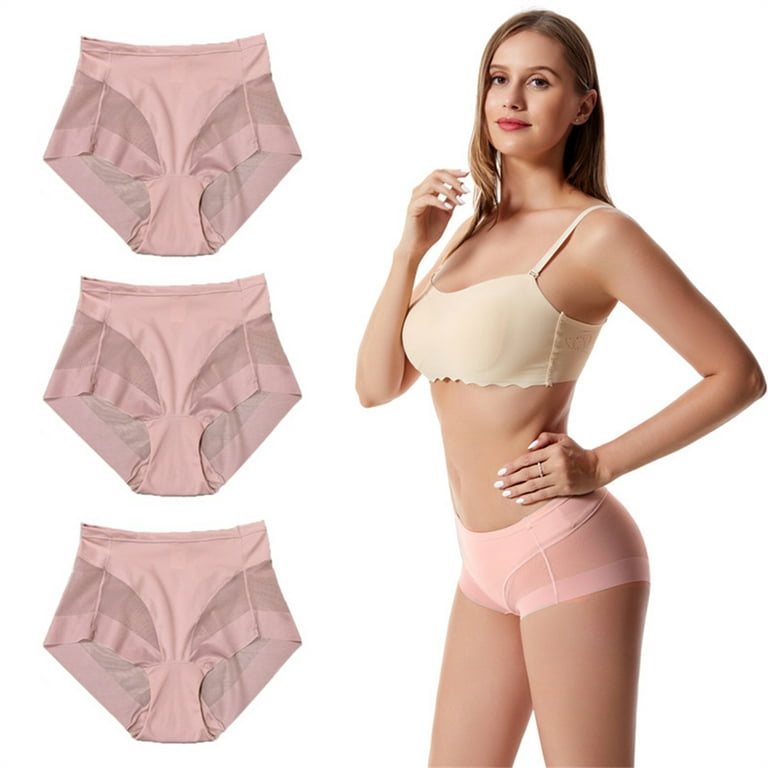 VOOPET 3Pack Invisible High Waisted Tummy Control Underwear For