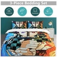 thumbnail image 5 of Tanjiro Kamado Demon Slayer 3-Piece Bedding Set 86"x70" Bed Sheets Duvet Cover Pillowcases Pillow Shams Quilts Covers Adult Kids, 5 of 8