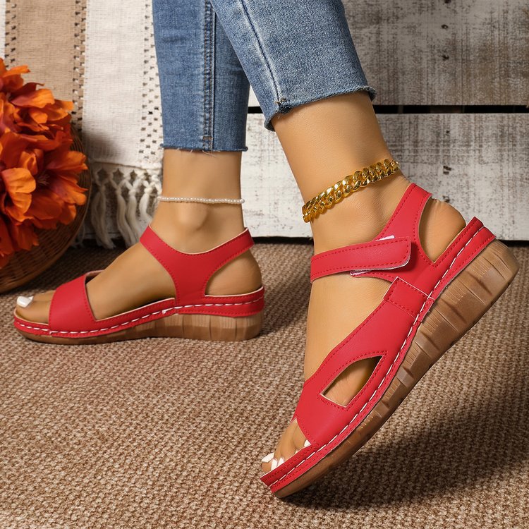 2025  Sandals for Women Fashion Ladies Dress Vacation Slippers Comfortable Walking Footwear Anti-Slip Wedge Heel Shoe Summer Casual Shoes