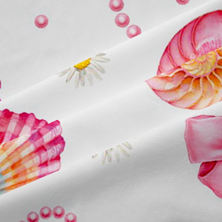 Erosebridal Ocean Rainbow Shell Bow Blackout Curtains Set of 2 (38x54 ...