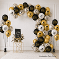 thumbnail image 4 of Graduation Party Decorations Balloons 12 Inch Black Gold Graduation Balloons with Balloon Ribbons for Graduation Party Favors Supplies 75 Pack, 4 of 7