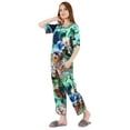 thumbnail image 3 of Inkmeso Printed Sleepwear Pajama Set For Women Short Sleeve Nightwear Soft Pj Lounge Sets, 3 of 7