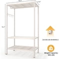 thumbnail image 4 of GloryStar Metal Rolling Garment Rack, Heavy Duty Clothes Organizer on Wheels with Adjustable Shelves and Side Hooks, 4 of 8