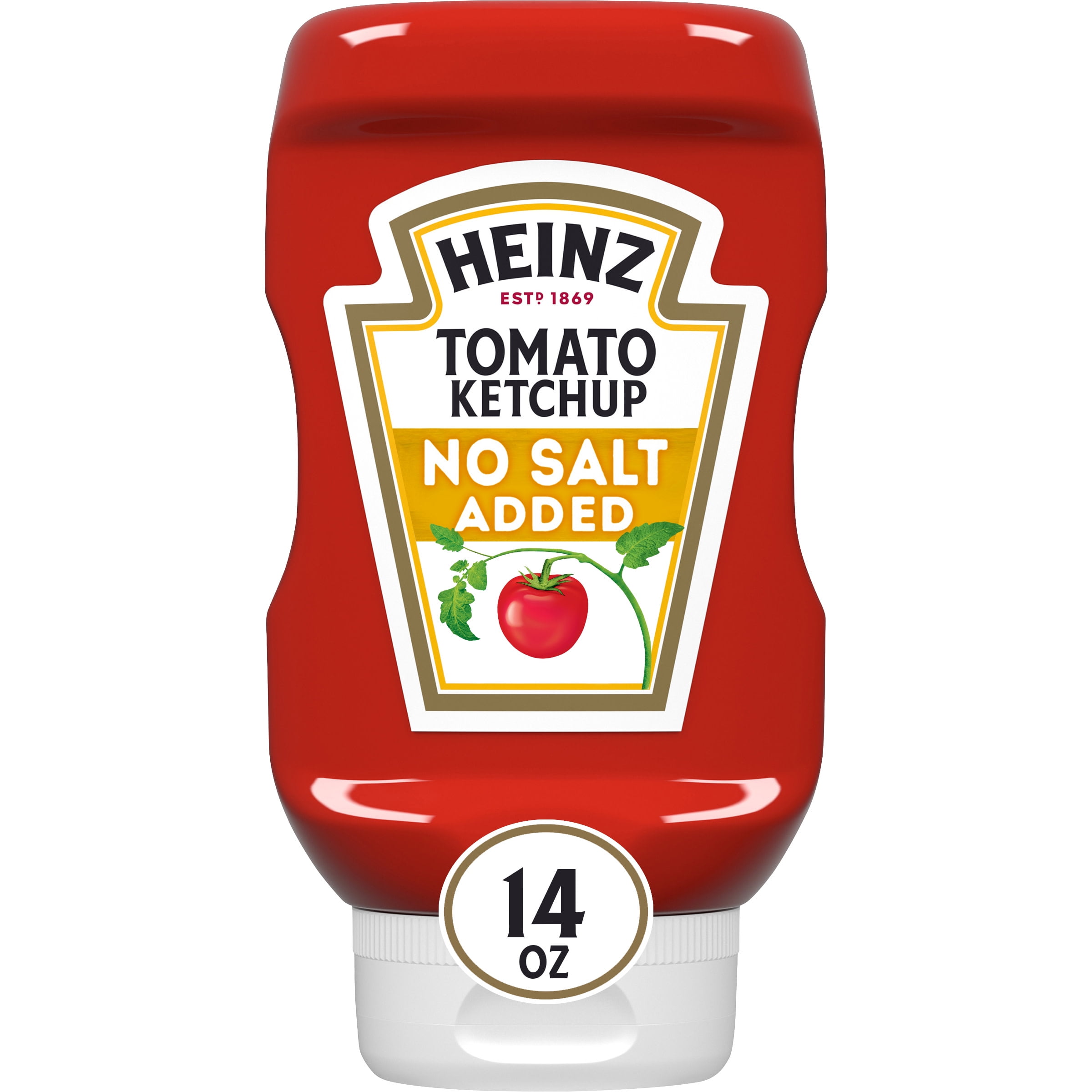 Heinz Tomato Ketchup with No Salt Added, 14 oz Bottle