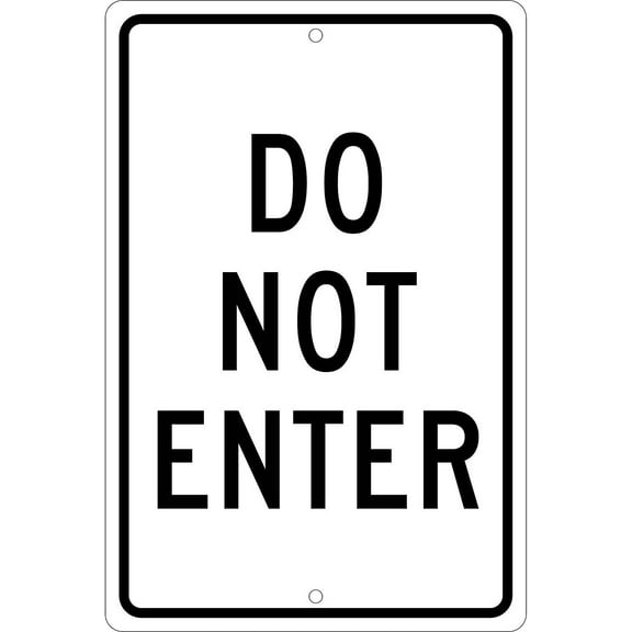 National Marker Reflective "Do Not Enter" Regulatory Traffic Sign 18" x 12" Aluminum (TM11K)