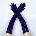 thumbnail image 2 of GPOECD Gloves for Women Carnival Glamour Fingerless Sparkling Shine Stage Performance Party Evening Wear Mittens, 2 of 4