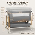 thumbnail image 7 of suihuooo 4-in-1 Rocking Baby Bassinet with Wheels and Storage Basket 7 Height Adjustable Mosquito Net for Newborn,Khaki, 7 of 7