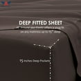 thumbnail image 4 of Pure Giza Cotton Queen Size Bed Sheets Set- 300-TC Bedding – Queen Size Bed, 15" Inch Deep Pocket 300TC Queen Sheets - Chocolate, 4 of 7