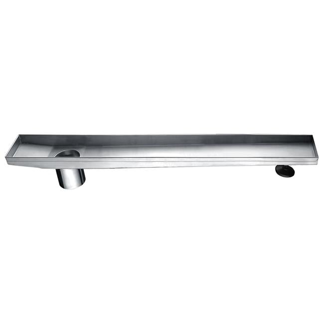 Stainless Steel Shower Drain Channel Side Outlet with Adjustable Feet