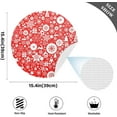 thumbnail image 4 of GZHJMY Christmas Decorations Placemats 1Pcs,Holidays PVC Weave Place Mats Table Mats Non-Slip Easy to Clean for Home Kitchen BBQ Party Table Decor,15.4", 4 of 7