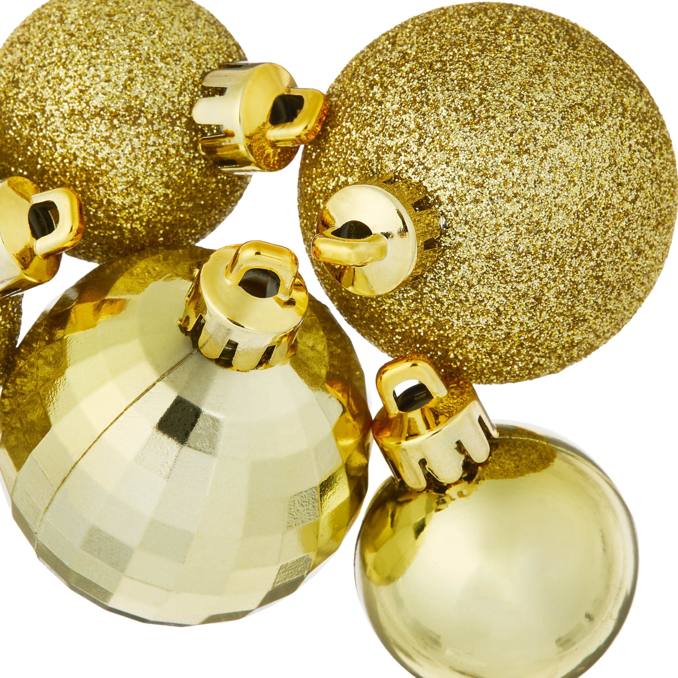 20-Count Gold Mini Ball Shatterproof Christmas Ornaments, by Holiday Time