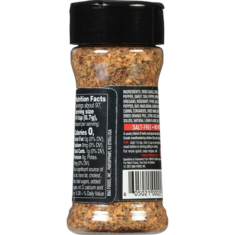 Dash Chicken Grilling Blends Salt Free 2.4 oz Walmart