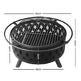 thumbnail image 3 of INTBUYING Foyer Extérieur à Bois et Charbon Barbecue Four Grill de Feu de Camp, 3 of 8