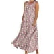 thumbnail image 1 of Vestido de Verano para las Mujeres sin Mangas Lino-Look Impreso Maxi, Suelto Fluido Y Vestido Sexy de Moda para las Mujeres, 1 of 4