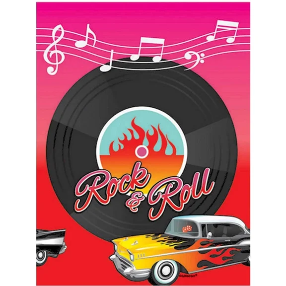 Classic 50'S Car Retro Decades Theme Party Decoration Plastic Tablecover