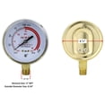 thumbnail image 3 of High and Low Pressure Gauge for Heavy-Duty Acetylene/Propane Regulators 0-400 psi & 0-30 psi - 2.5 inches - Thread: 1/4" NPT, 3 of 3