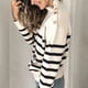 thumbnail image 3 of Guardurnaity Suéter a rayas de moda para mujer, cálido y cómodo, varios colores disponibles, invierno para mujer Prendas para la parte del cuerpo Negro S, 3 of 6