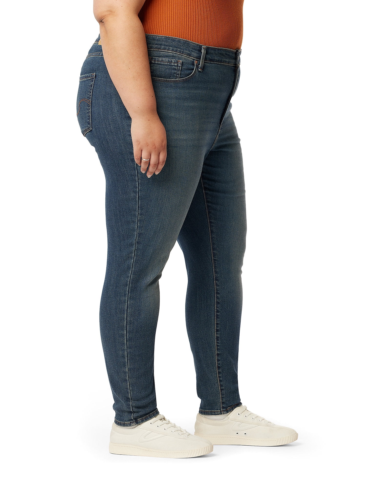 Levi Strauss Signature Women's and Women's Plus High Rise Skinny Jeans, Inseams: Short, Regular and Long, Sizes 2-28