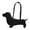 color, variant on Cartoon Dog Shaped Shoulder Bag Designer Handbag Cute Purse for Women (Black)