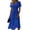 Dark Blue, variant on Plus Size Dresses for Curvy Women Short Sleeve Crossover Wrap V Neck Summer Dress High Waist A-Line Swing Sundress
