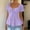 *Purple, variant on ClodeEU Women's Sweetheart V Neck Drawstring Ruffle Short Sleeve T Shirt Tops Yellow,Womens Plus M