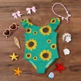 thumbnail image 5 of Abcomgle Baby Girl Swimsuit Sunflower Print One Piece Swimsuit for Girls Ruffled Stretchy Swimwear for Girls, 5 of 7
