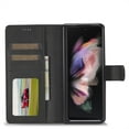thumbnail image 6 of SaniMore for Samsung Galaxy Z Fold 4 7.6" 2022 Case, PU Leather Skin & Soft TPU Inner Shell [Card Holder + Cash Pocket + Flip Kickstand] Magnetic Closure Protective Wallet Cover, Black, 6 of 7