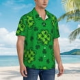 thumbnail image 5 of Kll Men'S Hawaiian Shirt Short Sleeve Button Down Beach Shirts-St Patrick'S Day5, 5 of 8