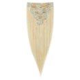 thumbnail image 1 of SAYFUT Thick 160g 22" Double Weft Grade 7A 100% Remy Human Clip in Hair Extensions Full Head 8 Piece 22 Clips (Bleach Blonde), 1 of 6