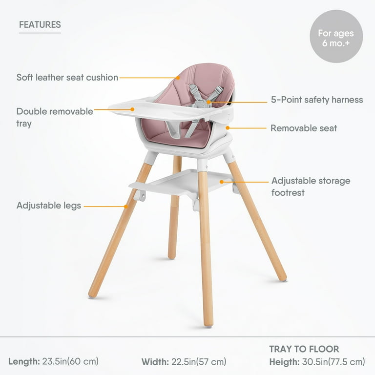 Leather baby cheap high chair
