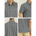 thumbnail image 6 of Lars Amadeus Men's Summer Short Sleeve Button Down Irregular Print Shirt, 6 of 6