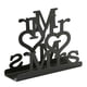 thumbnail image 1 of Heart Shaped 3D Tissue Holder Napkin Clamp Dispenser Stand Hollow Ornament for Wedding Birthday Party Dining Table Decor Black, 1 of 5