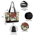 thumbnail image 2 of FORMRS Laptop Tote Bag for Women with 15.6" Computer Compartments Handbag, Christmas Poinsettia, 2 of 7