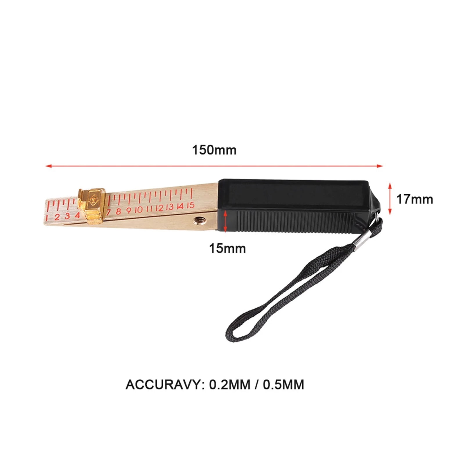 Feeler Gauge Vernier Feeler Gauge Wedge shaped Vernier Feeler Gauge 1-15mm House Engineering Inspection Flatness Measuring Tool ,Easy Identification